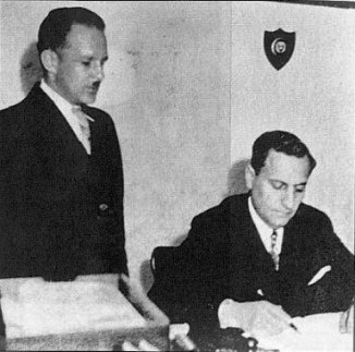 Rafael Angel Calder&oacute;n Guardia y Luis Demetrio Tinoco